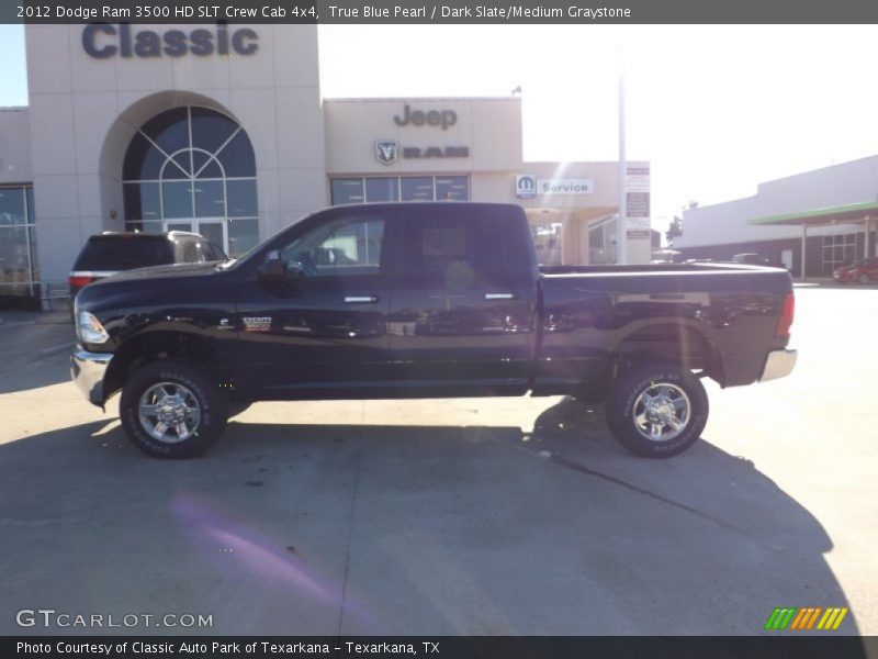 True Blue Pearl / Dark Slate/Medium Graystone 2012 Dodge Ram 3500 HD SLT Crew Cab 4x4