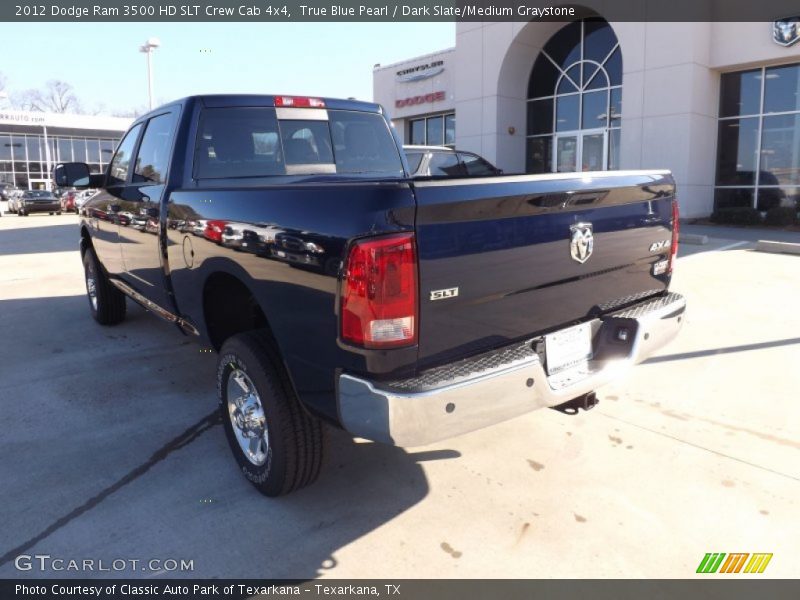 True Blue Pearl / Dark Slate/Medium Graystone 2012 Dodge Ram 3500 HD SLT Crew Cab 4x4