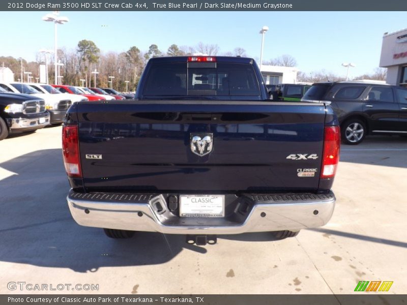 True Blue Pearl / Dark Slate/Medium Graystone 2012 Dodge Ram 3500 HD SLT Crew Cab 4x4