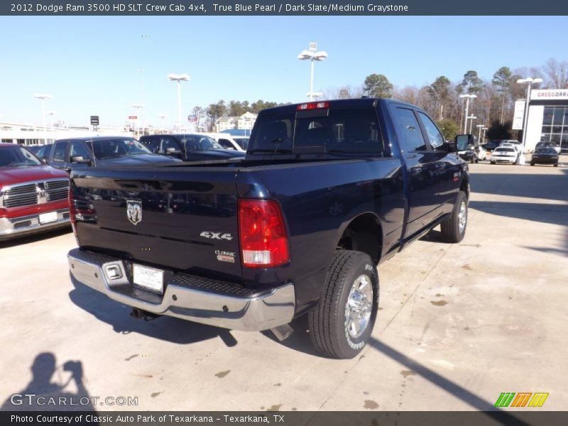True Blue Pearl / Dark Slate/Medium Graystone 2012 Dodge Ram 3500 HD SLT Crew Cab 4x4