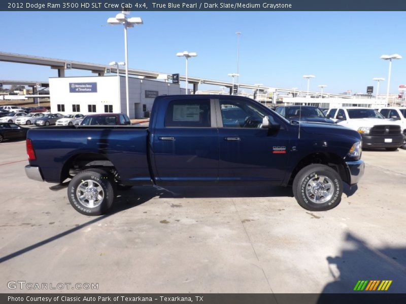 True Blue Pearl / Dark Slate/Medium Graystone 2012 Dodge Ram 3500 HD SLT Crew Cab 4x4