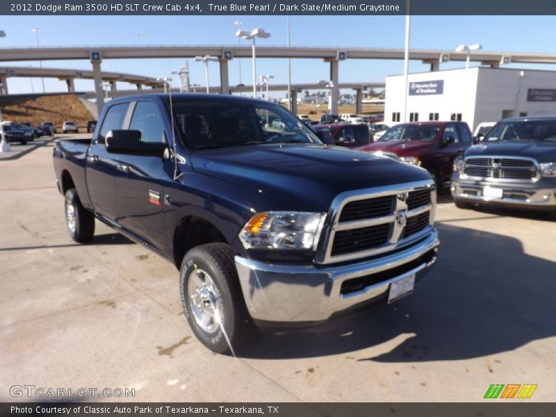 True Blue Pearl / Dark Slate/Medium Graystone 2012 Dodge Ram 3500 HD SLT Crew Cab 4x4