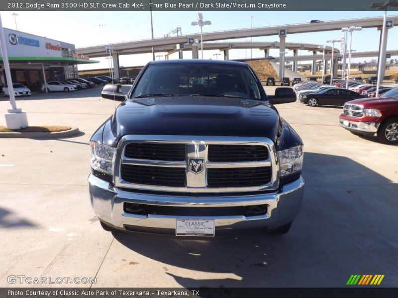True Blue Pearl / Dark Slate/Medium Graystone 2012 Dodge Ram 3500 HD SLT Crew Cab 4x4