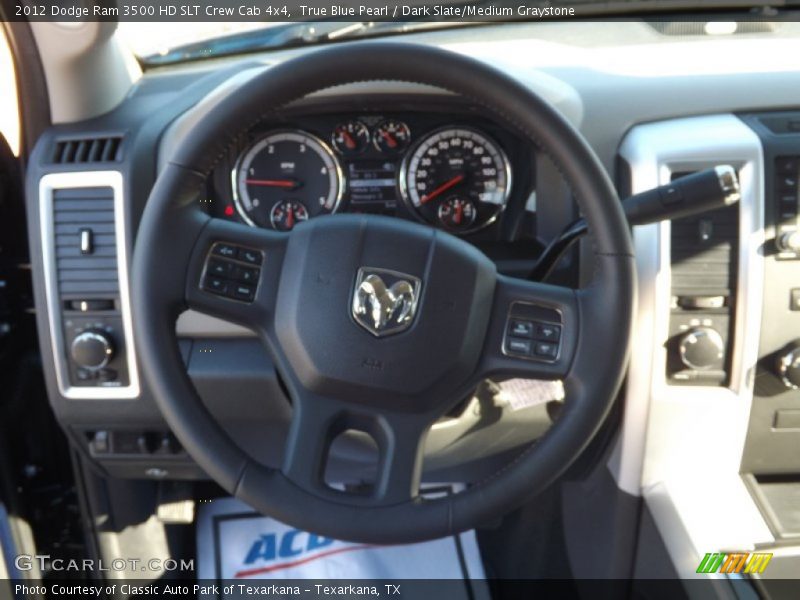 True Blue Pearl / Dark Slate/Medium Graystone 2012 Dodge Ram 3500 HD SLT Crew Cab 4x4