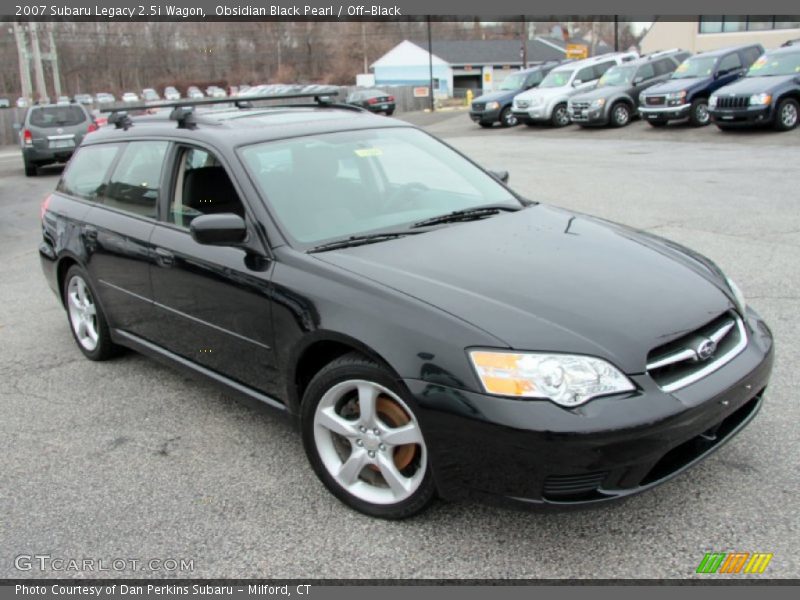 Obsidian Black Pearl / Off-Black 2007 Subaru Legacy 2.5i Wagon