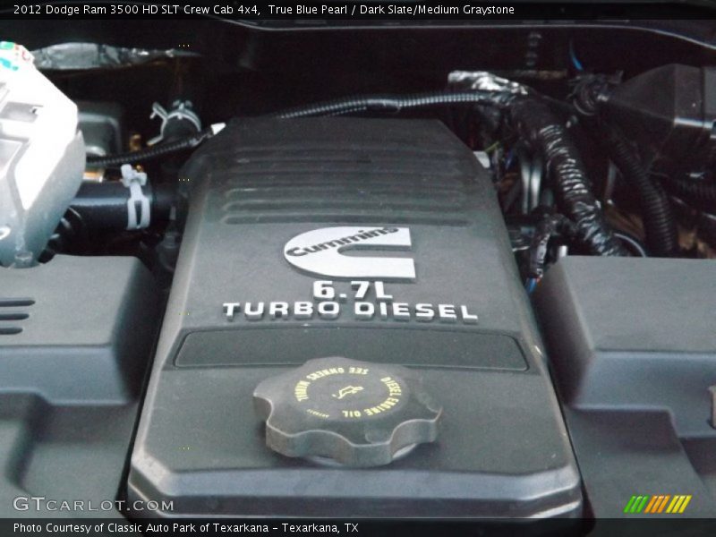 True Blue Pearl / Dark Slate/Medium Graystone 2012 Dodge Ram 3500 HD SLT Crew Cab 4x4