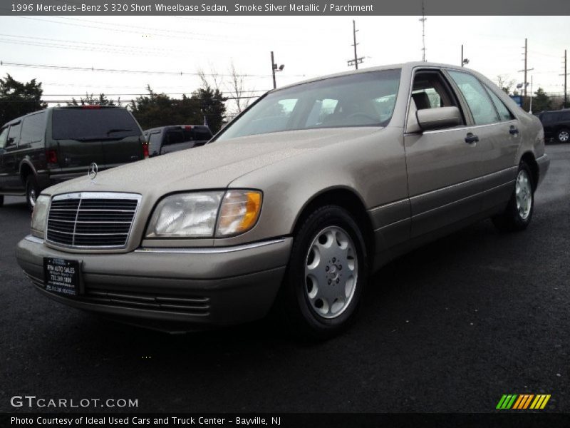 Smoke Silver Metallic / Parchment 1996 Mercedes-Benz S 320 Short Wheelbase Sedan