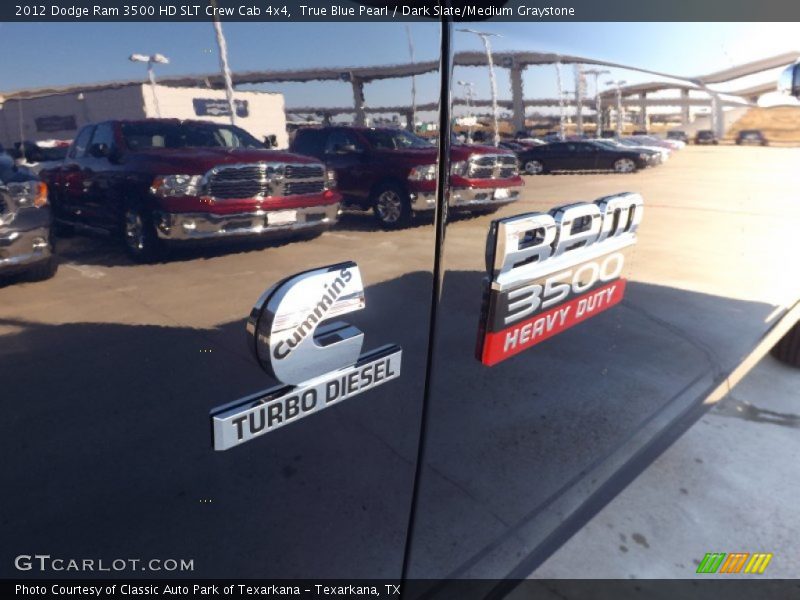 True Blue Pearl / Dark Slate/Medium Graystone 2012 Dodge Ram 3500 HD SLT Crew Cab 4x4