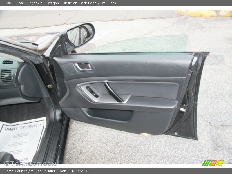 Obsidian Black Pearl / Off-Black 2007 Subaru Legacy 2.5i Wagon