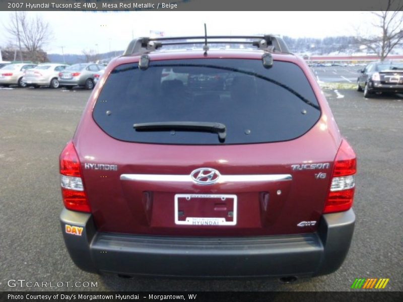 Mesa Red Metallic / Beige 2007 Hyundai Tucson SE 4WD