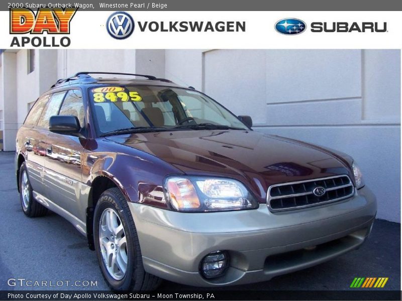 Winestone Pearl / Beige 2000 Subaru Outback Wagon