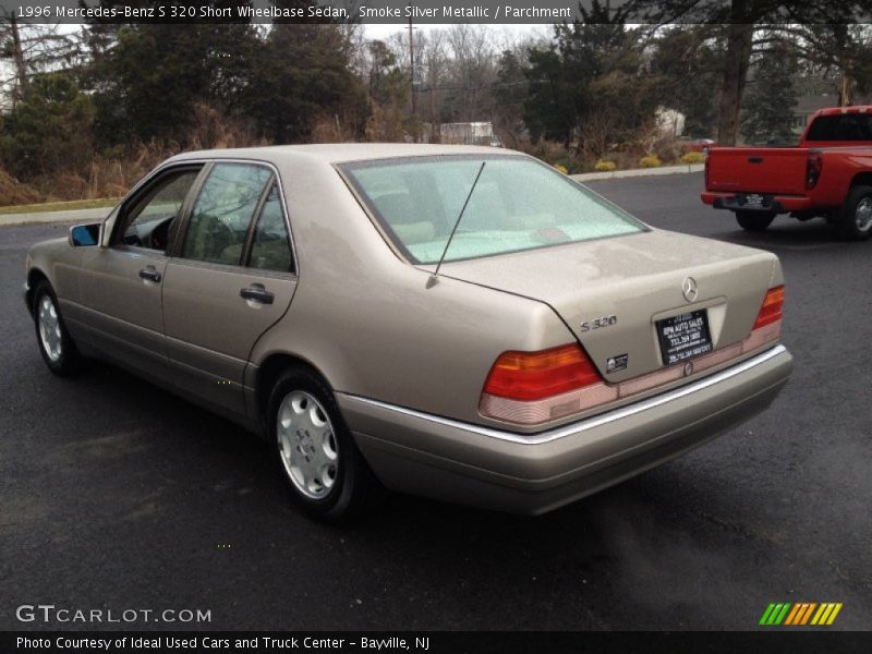 Smoke Silver Metallic / Parchment 1996 Mercedes-Benz S 320 Short Wheelbase Sedan