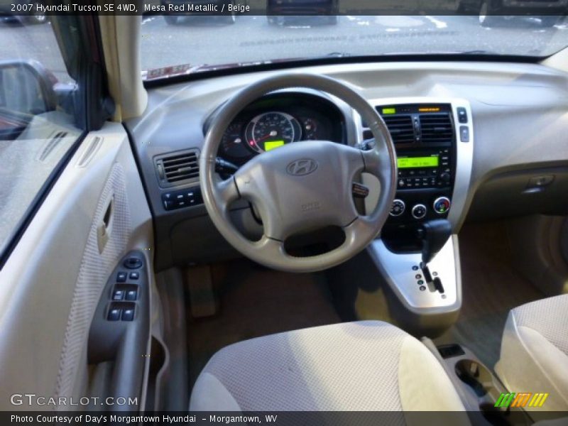 Mesa Red Metallic / Beige 2007 Hyundai Tucson SE 4WD