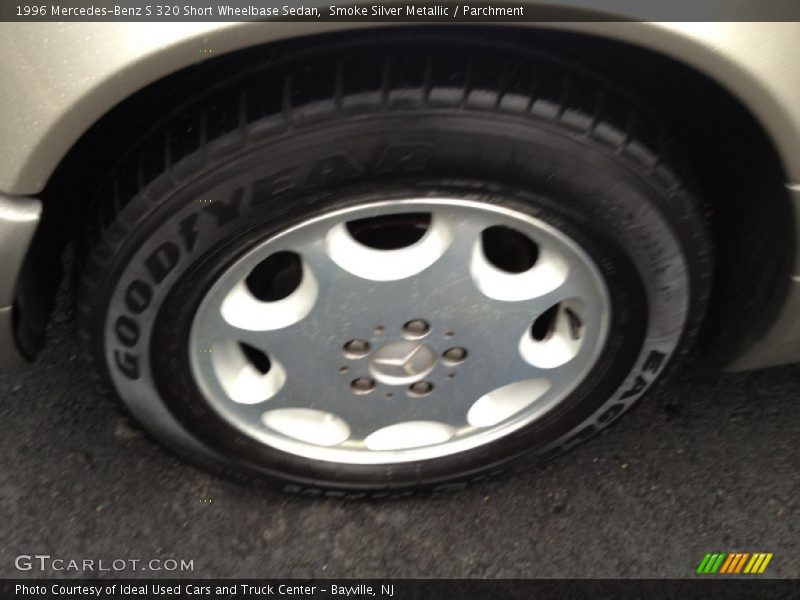 Smoke Silver Metallic / Parchment 1996 Mercedes-Benz S 320 Short Wheelbase Sedan