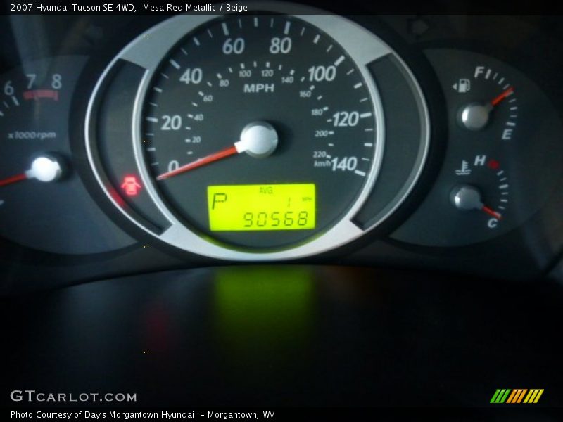 Mesa Red Metallic / Beige 2007 Hyundai Tucson SE 4WD