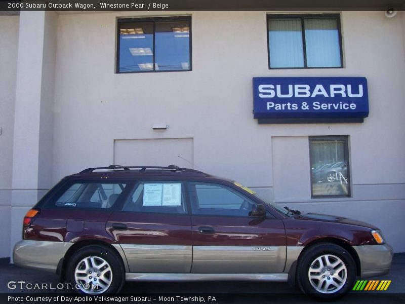 Winestone Pearl / Beige 2000 Subaru Outback Wagon