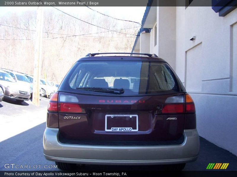Winestone Pearl / Beige 2000 Subaru Outback Wagon