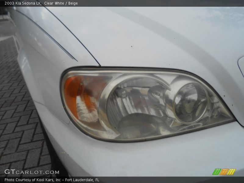 Clear White / Beige 2003 Kia Sedona LX