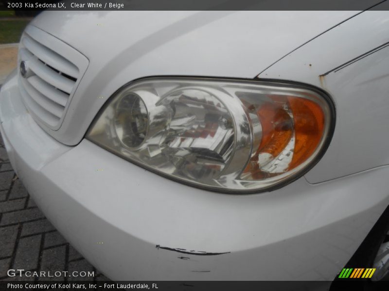 Clear White / Beige 2003 Kia Sedona LX