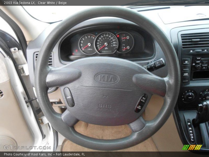 Clear White / Beige 2003 Kia Sedona LX