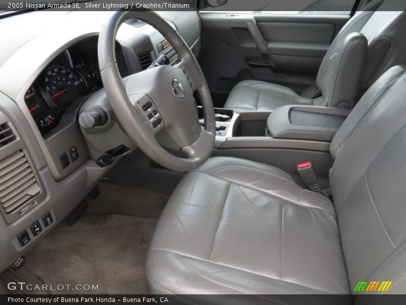 Silver Lightning / Graphite/Titanium 2005 Nissan Armada SE