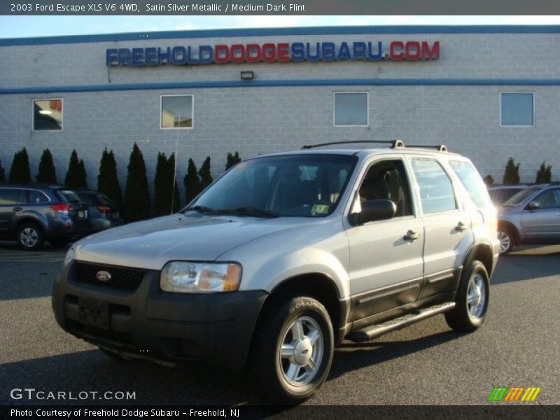 Satin Silver Metallic / Medium Dark Flint 2003 Ford Escape XLS V6 4WD