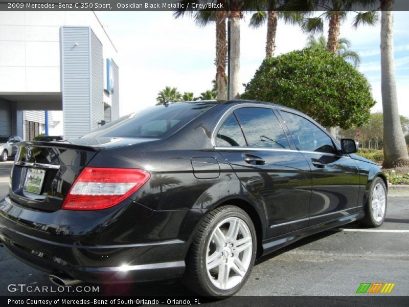 Obsidian Black Metallic / Grey/Black 2009 Mercedes-Benz C 350 Sport