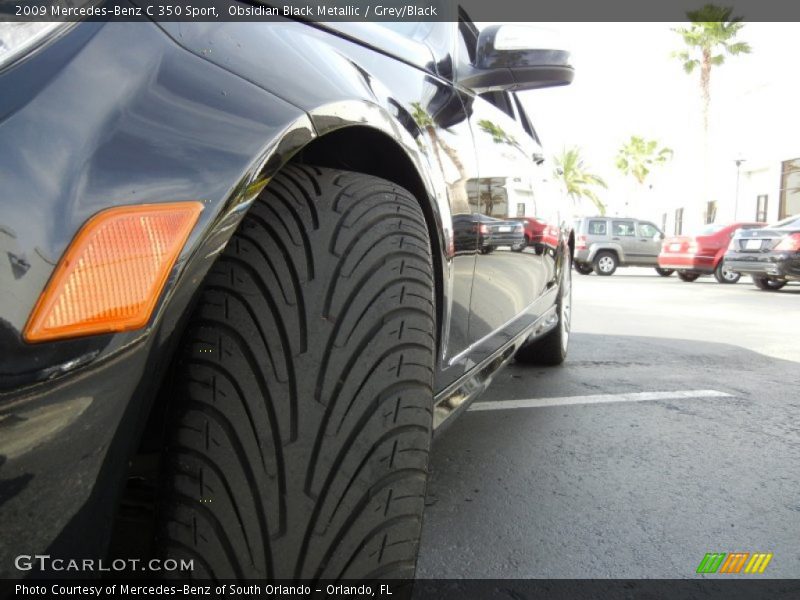 Obsidian Black Metallic / Grey/Black 2009 Mercedes-Benz C 350 Sport