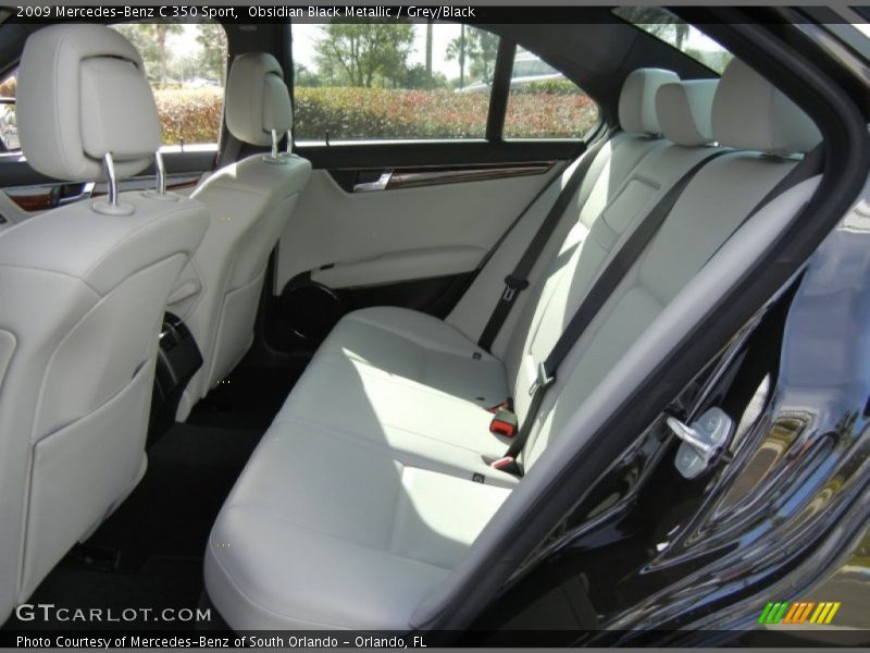 Obsidian Black Metallic / Grey/Black 2009 Mercedes-Benz C 350 Sport