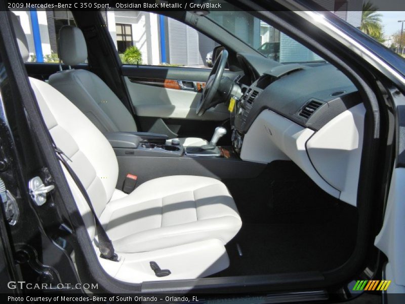 Obsidian Black Metallic / Grey/Black 2009 Mercedes-Benz C 350 Sport