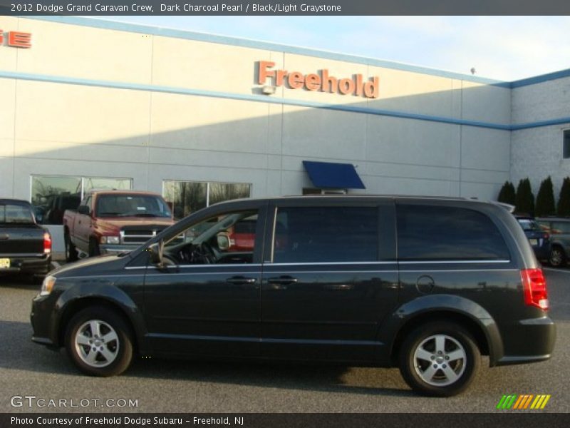 Dark Charcoal Pearl / Black/Light Graystone 2012 Dodge Grand Caravan Crew