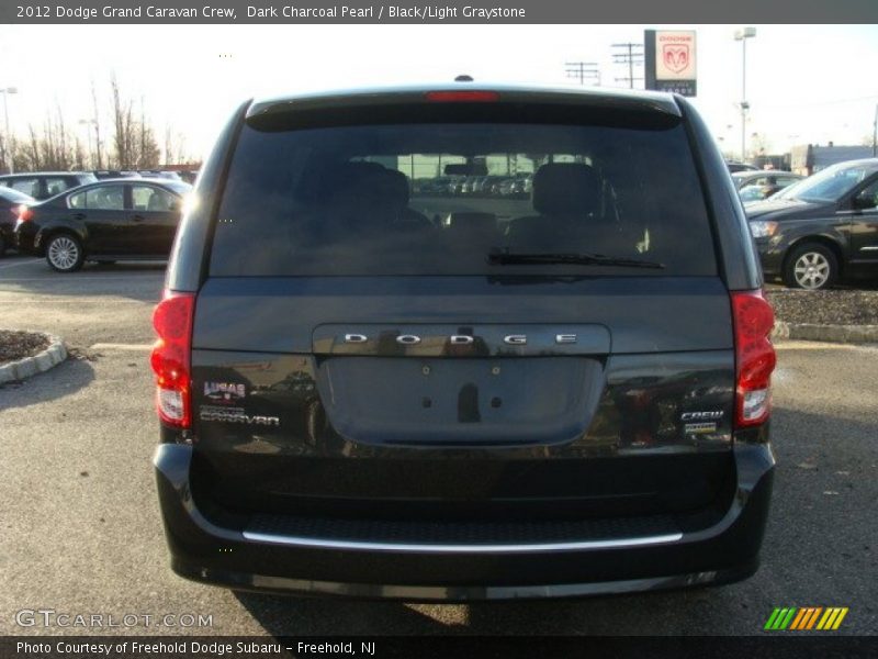 Dark Charcoal Pearl / Black/Light Graystone 2012 Dodge Grand Caravan Crew