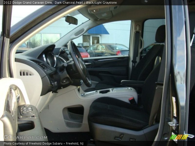 Dark Charcoal Pearl / Black/Light Graystone 2012 Dodge Grand Caravan Crew