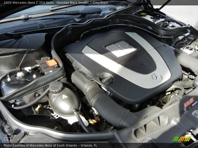 Obsidian Black Metallic / Grey/Black 2009 Mercedes-Benz C 350 Sport