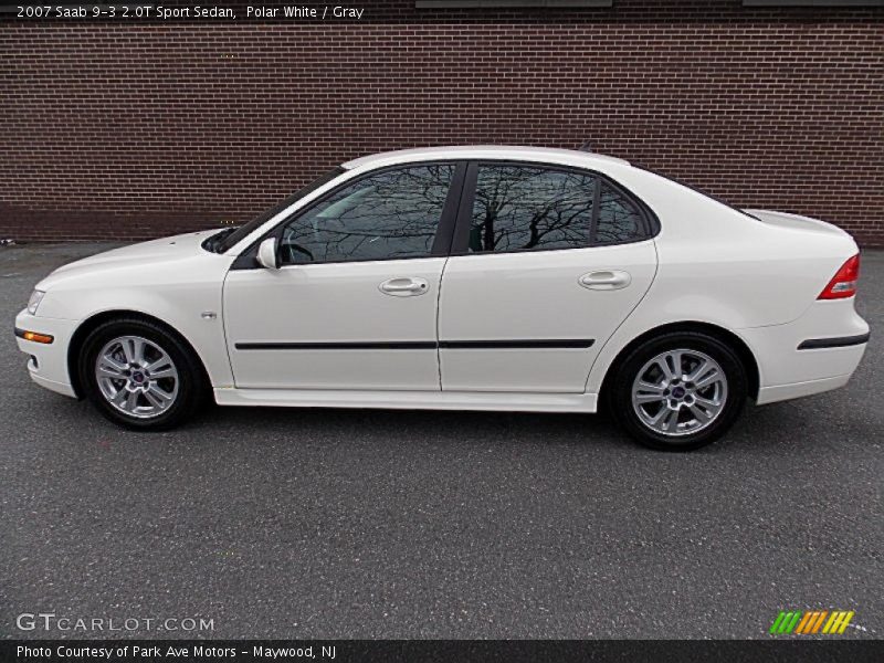 Polar White / Gray 2007 Saab 9-3 2.0T Sport Sedan