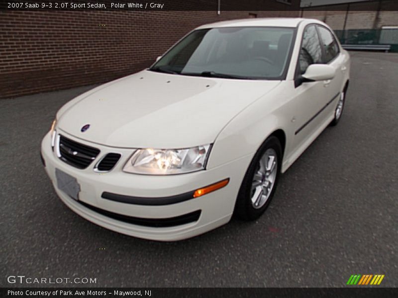 Polar White / Gray 2007 Saab 9-3 2.0T Sport Sedan