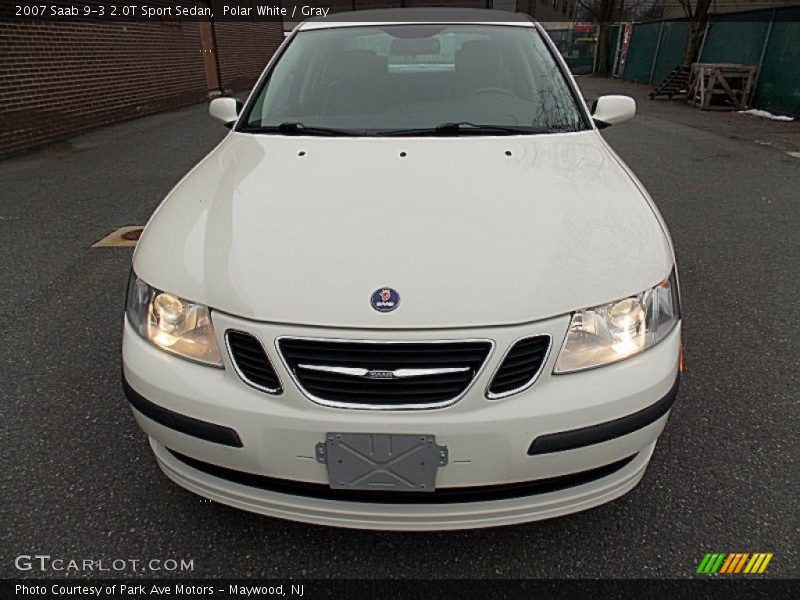 Polar White / Gray 2007 Saab 9-3 2.0T Sport Sedan