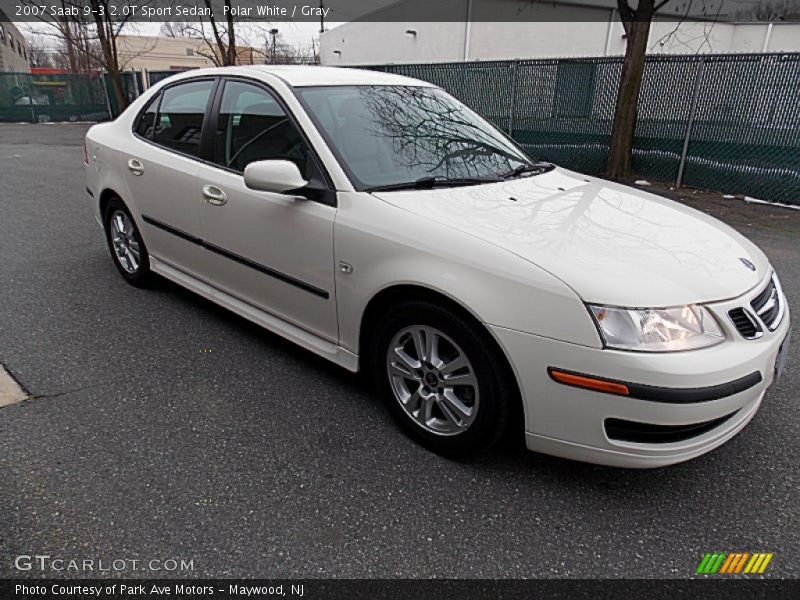 Polar White / Gray 2007 Saab 9-3 2.0T Sport Sedan