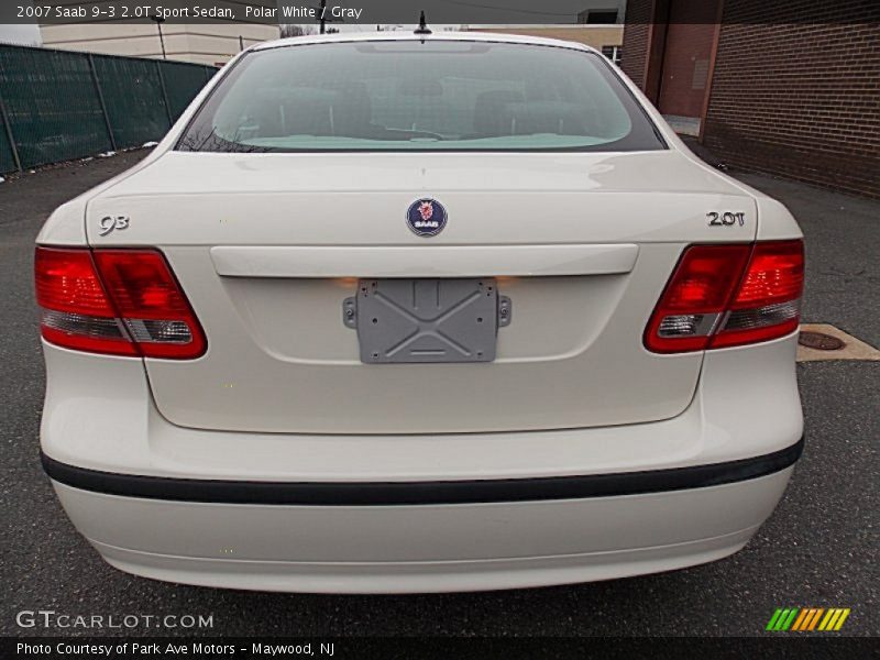 Polar White / Gray 2007 Saab 9-3 2.0T Sport Sedan