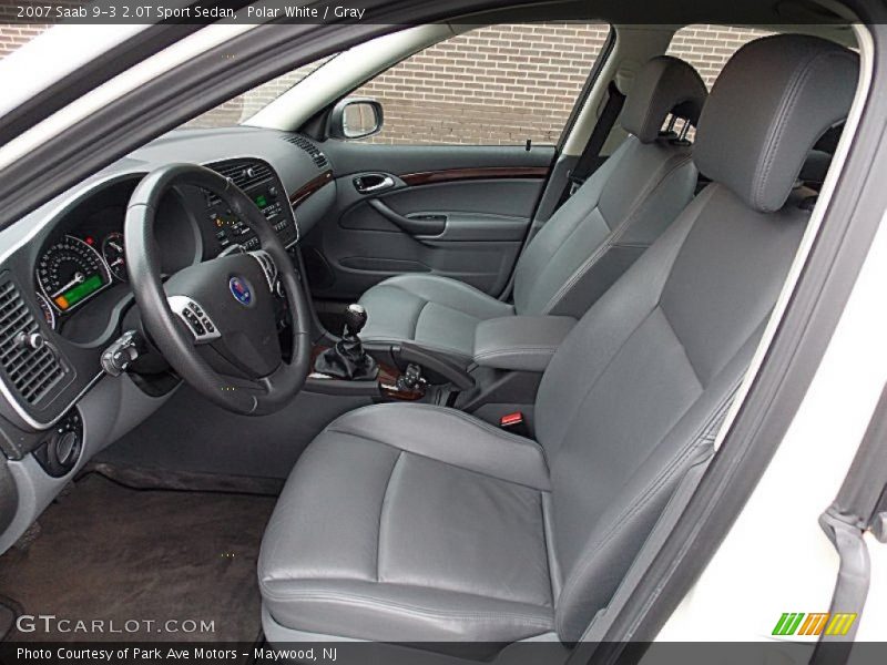 Polar White / Gray 2007 Saab 9-3 2.0T Sport Sedan