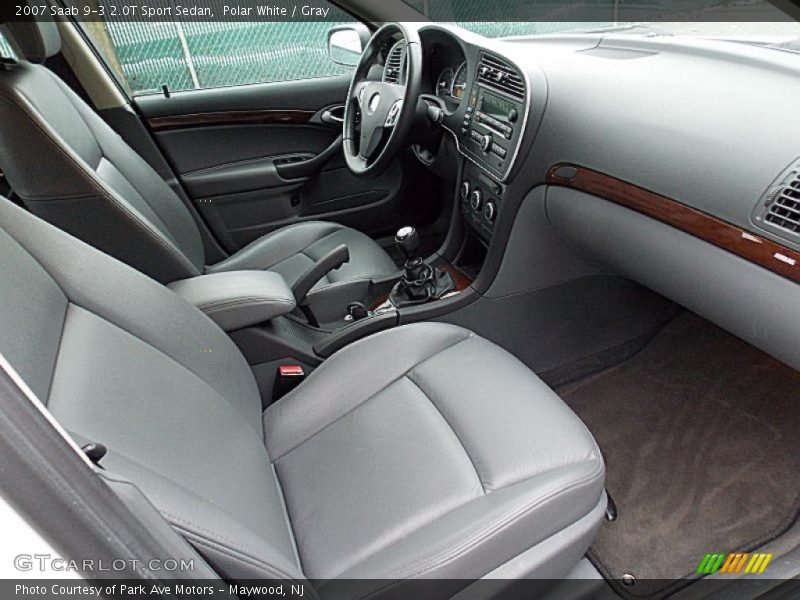 Polar White / Gray 2007 Saab 9-3 2.0T Sport Sedan
