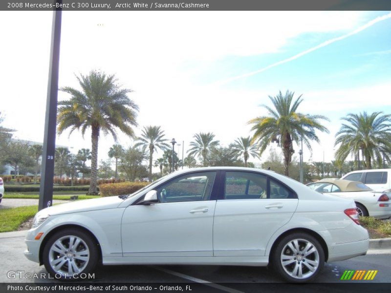 Arctic White / Savanna/Cashmere 2008 Mercedes-Benz C 300 Luxury