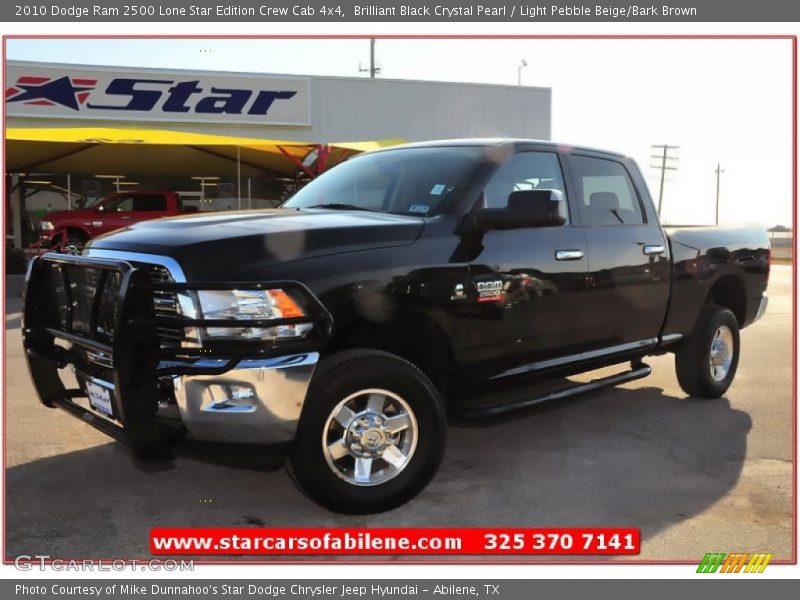 Brilliant Black Crystal Pearl / Light Pebble Beige/Bark Brown 2010 Dodge Ram 2500 Lone Star Edition Crew Cab 4x4