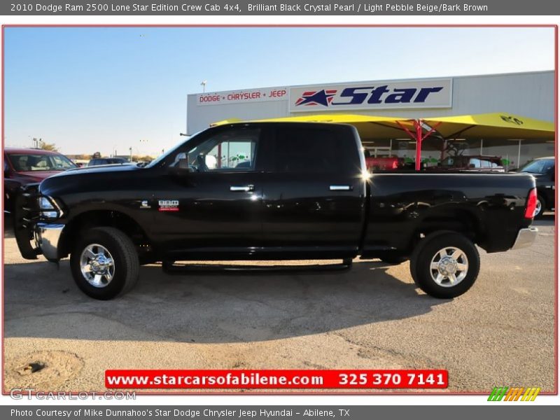 Brilliant Black Crystal Pearl / Light Pebble Beige/Bark Brown 2010 Dodge Ram 2500 Lone Star Edition Crew Cab 4x4