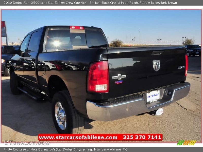 Brilliant Black Crystal Pearl / Light Pebble Beige/Bark Brown 2010 Dodge Ram 2500 Lone Star Edition Crew Cab 4x4