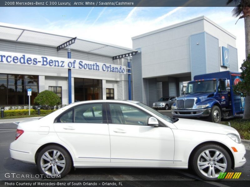 Arctic White / Savanna/Cashmere 2008 Mercedes-Benz C 300 Luxury