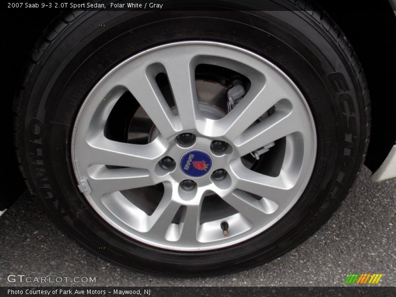 Polar White / Gray 2007 Saab 9-3 2.0T Sport Sedan