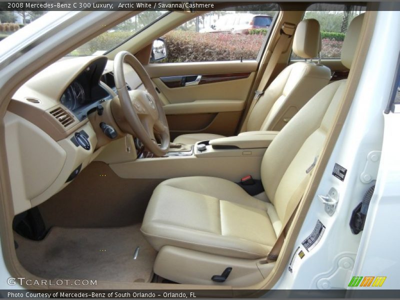 Arctic White / Savanna/Cashmere 2008 Mercedes-Benz C 300 Luxury