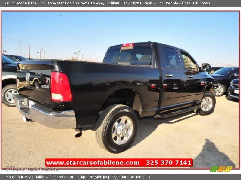 Brilliant Black Crystal Pearl / Light Pebble Beige/Bark Brown 2010 Dodge Ram 2500 Lone Star Edition Crew Cab 4x4