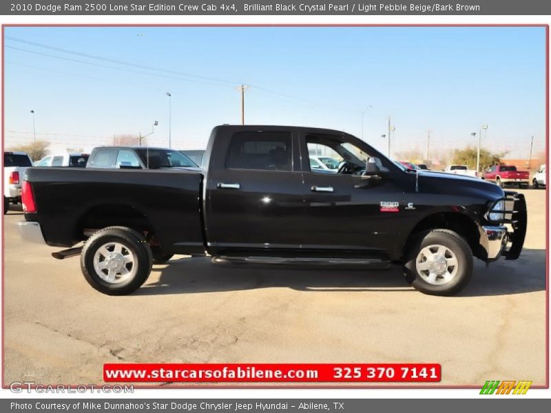 Brilliant Black Crystal Pearl / Light Pebble Beige/Bark Brown 2010 Dodge Ram 2500 Lone Star Edition Crew Cab 4x4